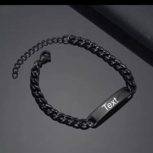 Black mini Cuban bracelet