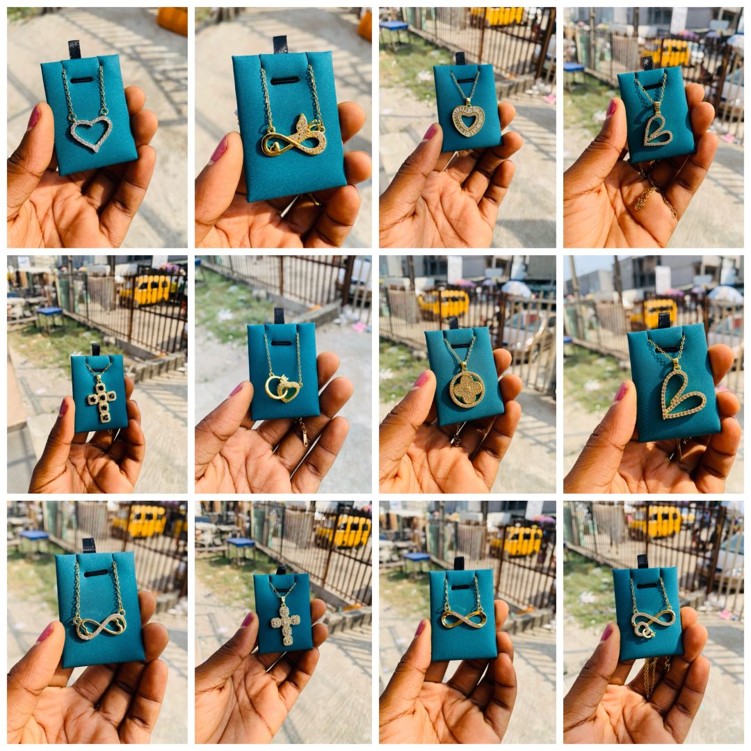 Dozen single dainty necklaces collection 4