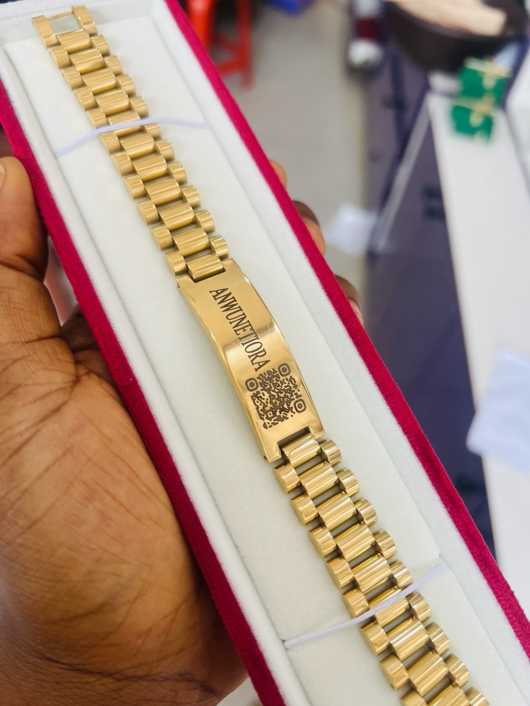 15mm Gold bracelet with barcode - Image 5