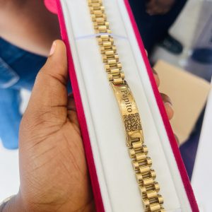 12mm Gold bracelet with barcode