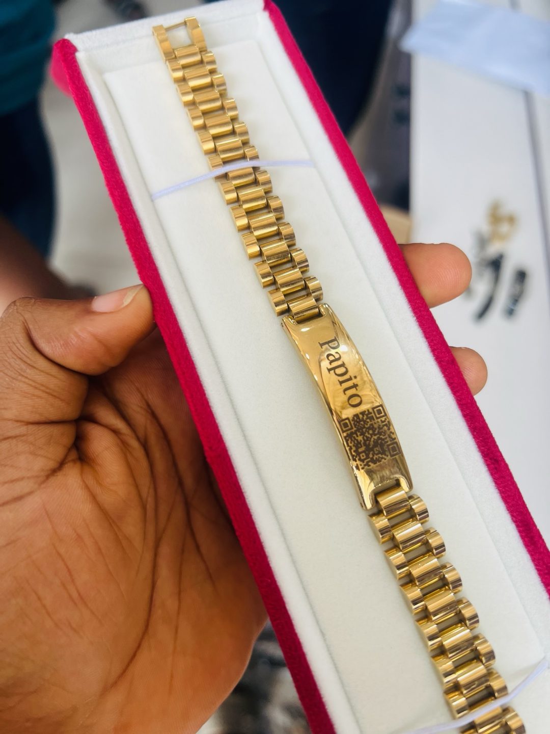 12mm Gold bracelet with barcode - Image 6