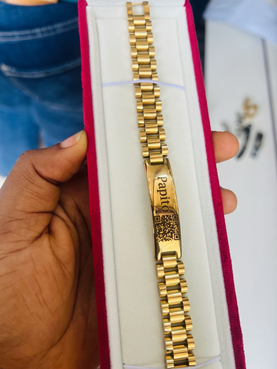 12mm Gold bracelet with barcode - Image 5