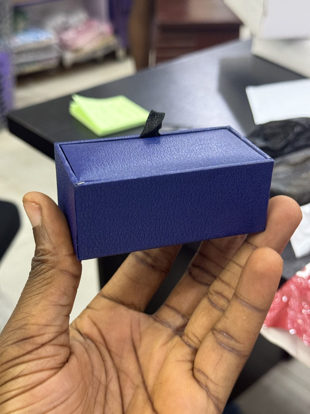 Leather cufflinks box - Image 2