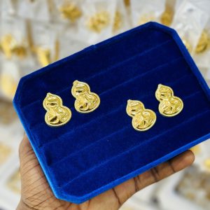 Bottle gold replica earrings
