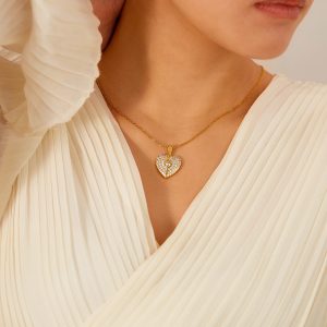 Secret message gold customized necklace