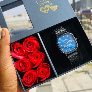 Black Casio watch X Rose box