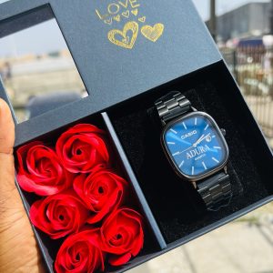 Black Casio watch X Rose box