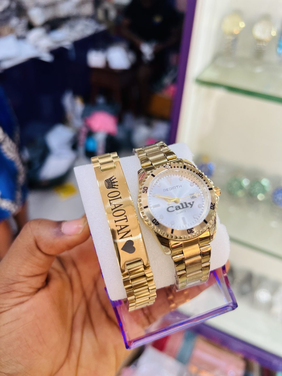 Rebirth dual face with engraved bracelet with box