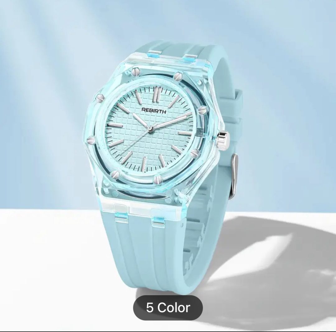 Rebirth blue silicon rubber watch - Image 2