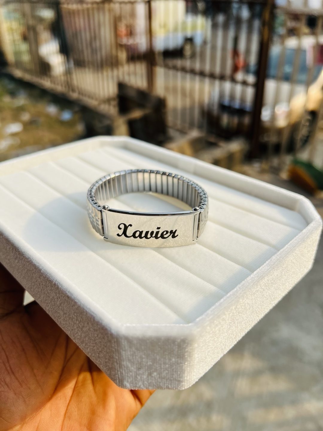 Silver stretchy bracelet - Image 2