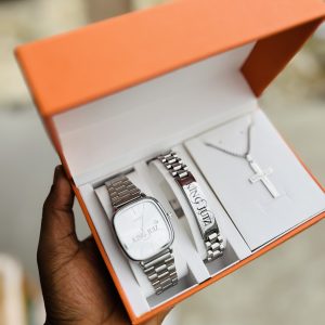 Silver Casio watch combo with box
