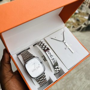 Silver Casio watch combo with box