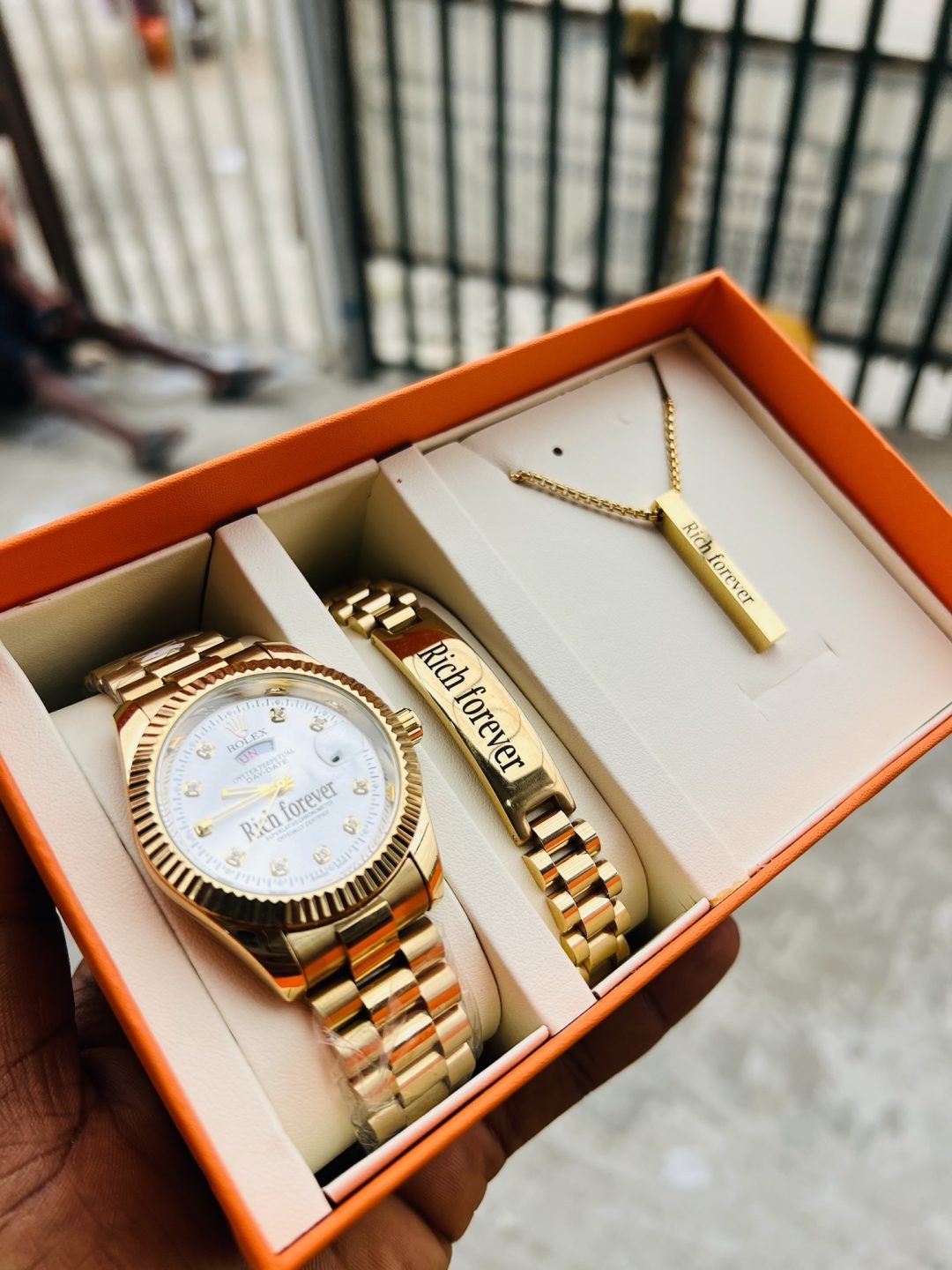 Male Engraved Rolex combo with box - Image 2