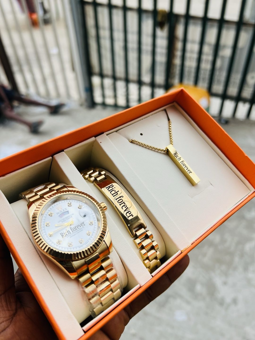 Male Engraved Rolex combo with box