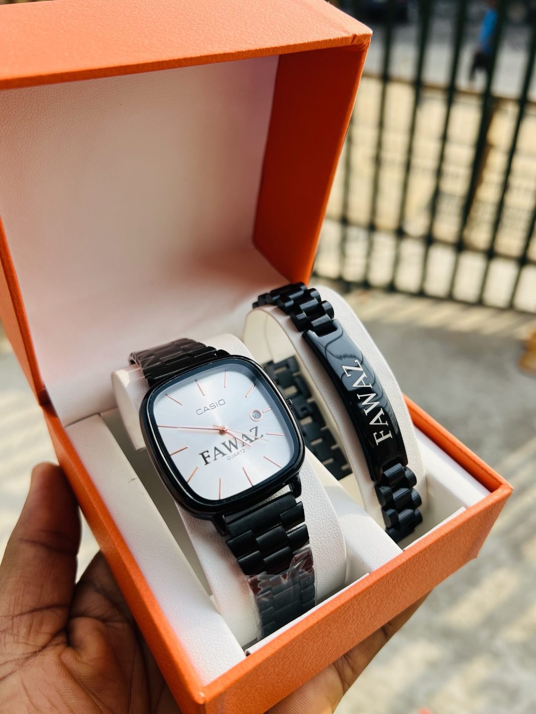 White face Casio Watch and bracelet