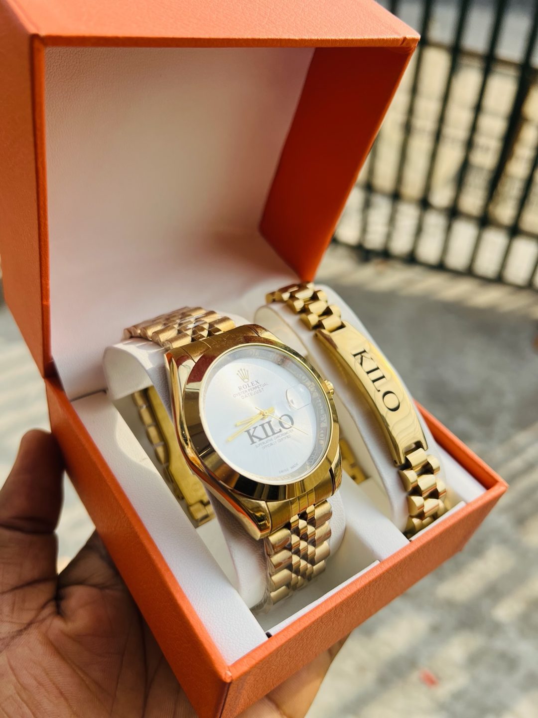 White face Rolex watch and bracelet - Image 2