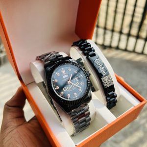 Rolex watch and Barcode bracelet