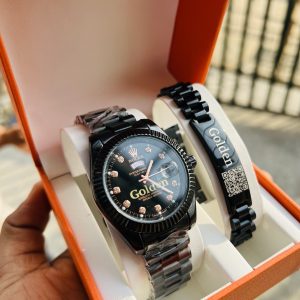 Rolex watch and Barcode bracelet