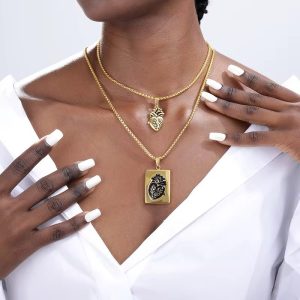 Anatomy Steel Necklace (gold)