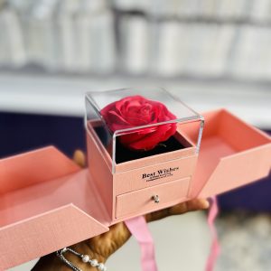 Pink mystery acrylic rose box