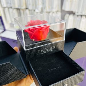 Black mystery acrylic rose box