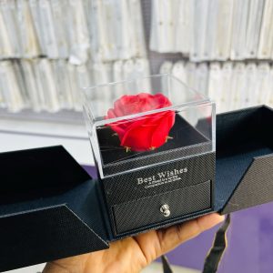 Black mystery acrylic rose box