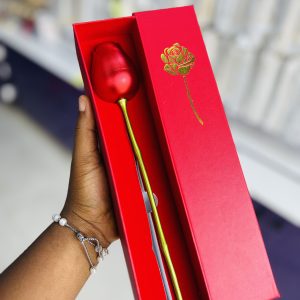Single rose metal plastic box
