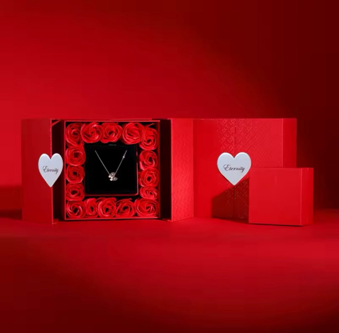 Luxury Full red rose flower box love box