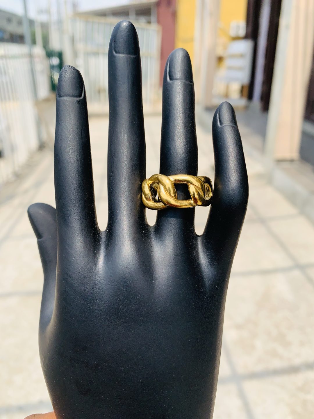 Cuban link steel rings - Image 6