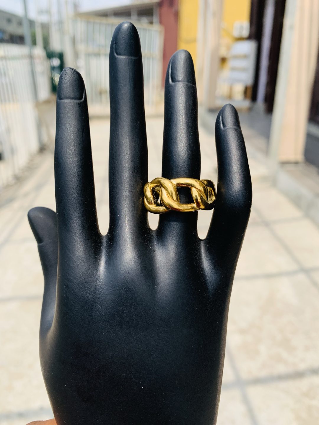 Cuban link steel rings