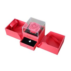 Red mystery acrylic gift rose box