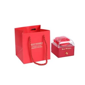 Red mink gift rose box