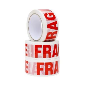 Red fragile carton tape
