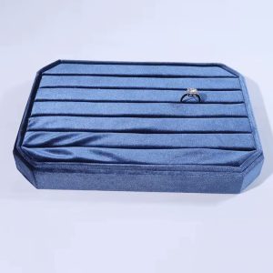 Navy blue ring and bracelet display board