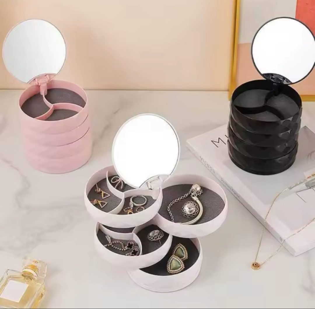 Pink Cylinder jewelry storage box