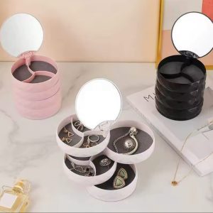 Pink Cylinder jewelry storage box