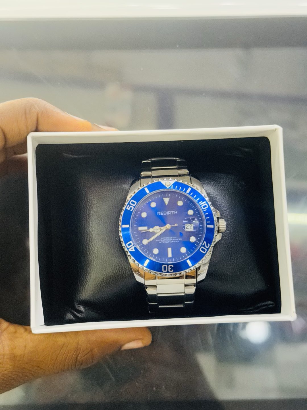 Rebirth blue face submarine male watch - Image 4