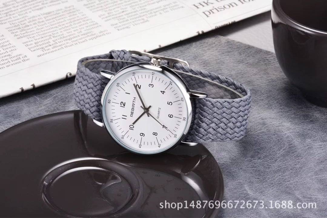 Rebirth cotton strap navy blue watch - Image 2