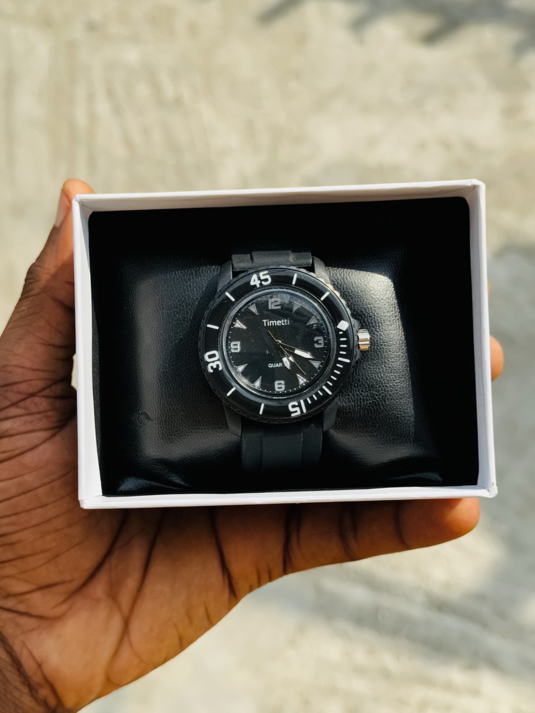Black Timetti rubber watch