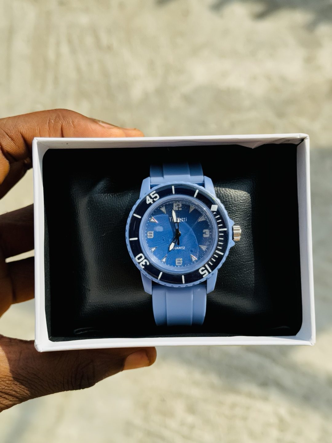Blue Timetti rubber watch