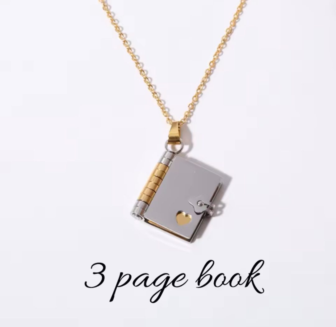 3 Pages Booklet  Engraved necklace - Image 5
