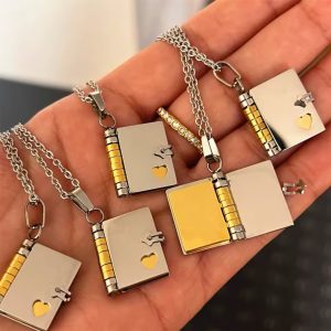 3 Pages Booklet  Engraved necklace