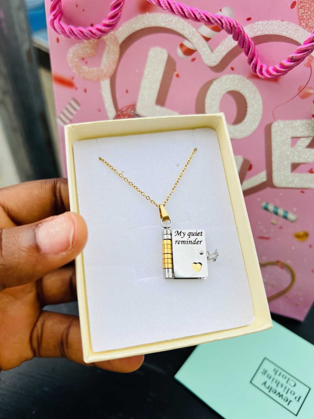 3 Pages Booklet  Engraved necklace