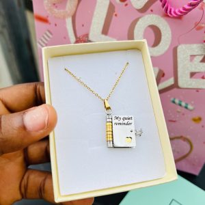 3 Pages Booklet  Engraved necklace