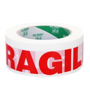 Red fragile carton tape