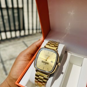 Gold Face Casio Engraved watch