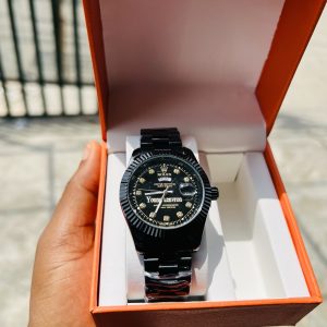 Black Male Face engraved rolex watch