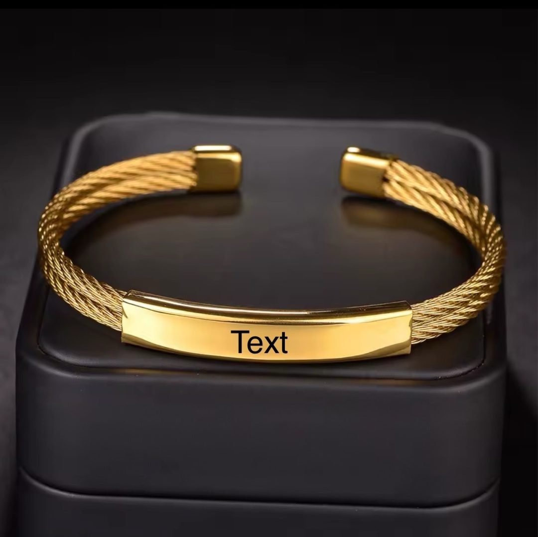 Curve engraved bracelet - Image 4