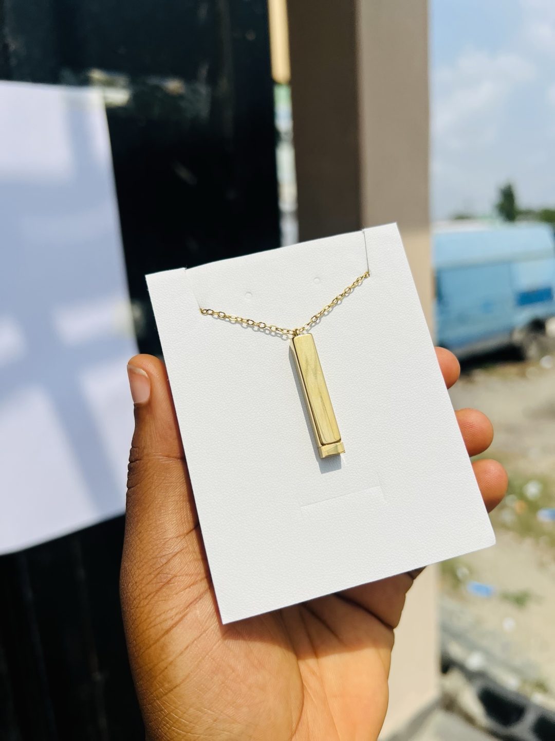 Engraved Gold drawstring necklace - Image 5