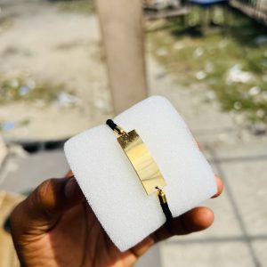 Square engraved draw string bracelet
